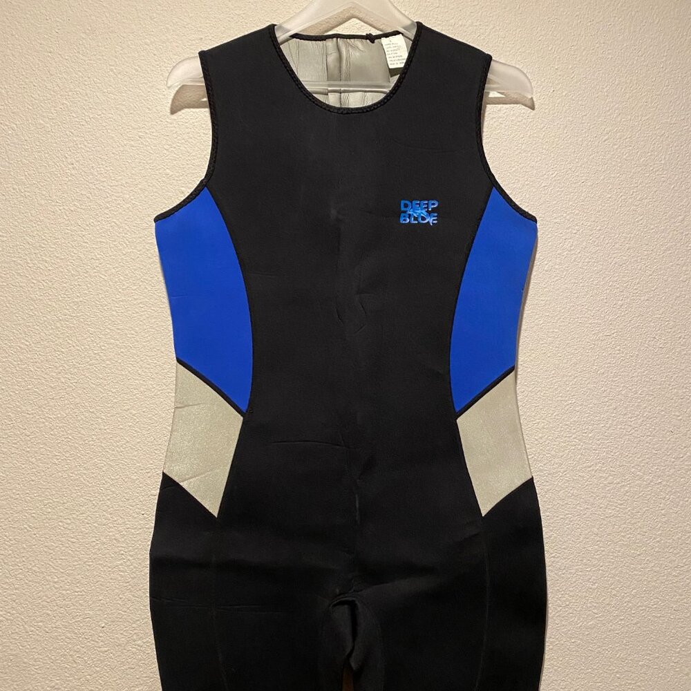 Deep Blue‎ Sleeveless Wetsuit Snorkel Scuba Dive Suit – Size Large - Picture 3 of 5